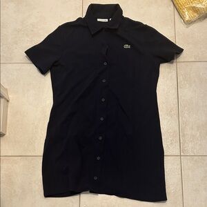 Lacoste Dark Blue Button-Down Polo Dress